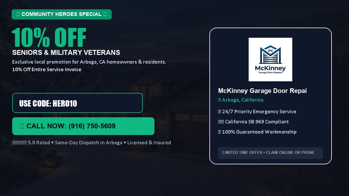 10% OFF Senior Citizens (65+) & Military / Veteran Community Discount in Arboga, CA
